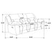 Gilson Chenille Upholstered Reclining Sofa Grey