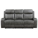 Raelynn 2-piece Upholstered Reclining Sofa Set Grey