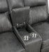Raelynn 2-piece Upholstered Reclining Sofa Set Grey