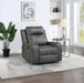 Raelynn Upholstered Track Arm Recliner Grey