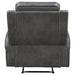Raelynn Upholstered Track Arm Recliner Grey