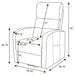 Amsdell Upholstered Power Lift Recliner with Remote Black