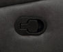 Lawrence Upholstered Padded Arm Glider Recliner Charcoal