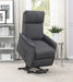 Herrera Upholstered Power Lift Massage Chair Charcoal