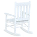 Annie Slat Back Solid Wood Kids Rocking Chair White