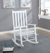 Annie Slat Back Solid Wood Rocking Chair White
