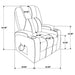 Armstrong Upholstered Power Lift Massage Recliner Black