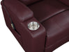 Armstrong Upholstered Power Lift Massage Recliner Wine