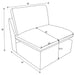 Collins Modular Armless Chair Dark Grey