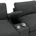 Collins Upholstered Modular Storage Console Dark Grey