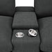 Collins 5-piece Power Reclining Home Theater Seating Dark Grey