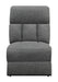 Bahrain Upholstered Armless Chair Charcoal