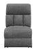 Bahrain Upholstered Armless Power Recliner Charcoal