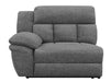 Bahrain Upholstered LAF Power Recliner Charcoal