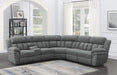 Bahrain 6-piece Modular Power Reclining Sectional Charcoal