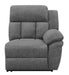 Bahrain Upholstered RAF Power Recliner Charcoal