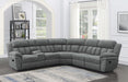 Bahrain 6-piece Modular Reclining Sectional Sofa Charcoal