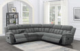 Bahrain 6-piece Modular Reclining Sectional Sofa Charcoal