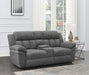 Bahrain Upholstered Power Loveseat Charcoal