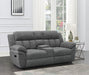 Bahrain Upholstered Motion Loveseat Charcoal