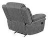 Bahrain Upholstered Glider Recliner Charcoal