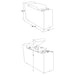 Collins Upholstered Modular Storage Console Grey