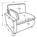 Collins Modular LAF Power Recliner Grey