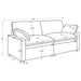 Collins Modular Power Loveseat Grey