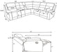 David Upholstered Reclining Sectional Sofa Smoke