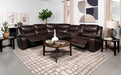 Sycamore Upholstered Power Reclining Sectional Sofa Brown