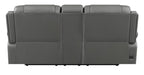 Flamenco Upholstered Power Reclining Loveseat Charcoal