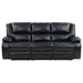 Camila 2-piece Upholstered Motion Reclining Sofa Set Black