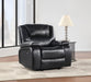 Camila Upholstered Glider Recliner Chair Black