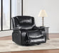 Camila Upholstered Glider Recliner Chair Black