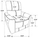 Greenfield Upholstered Power Recliner Chair Saddle Brown
