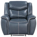 Sloane Upholstered Padded Arm Recliner Chair Blue