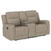 Brentwood 3-piece Upholstered Reclining Sofa Set Taupe
