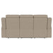 Brentwood Upholstered Motion Reclining Sofa Taupe
