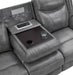 Conrad 2-piece Upholstered Padded Arm Motion Sofa Set Grey