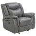 Conrad 3-piece Upholstered Padded Arm Motion Sofa Set Grey