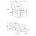 Conrad 3-piece Upholstered Padded Arm Motion Sofa Set Grey