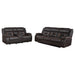 Greer 2-piece Upholstered Reclining Sofa Set Brown