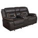 Greer 2-piece Upholstered Reclining Sofa Set Brown