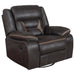 Greer 3-piece Upholstered Reclining Sofa Set Brown