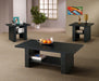 Rodez 3-piece Engineered Wood Coffee Table Set Black Oak