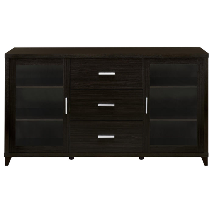 Lewes 2-door Engineered Wood 60-inch TV Stand Cappuccino