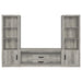 Burke 3-piece 59-inch TV Entertainment Center Grey Driftwood