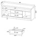 Burke 2-drawer Engineered Wood 59-inch TV Stand Grey Driftwood