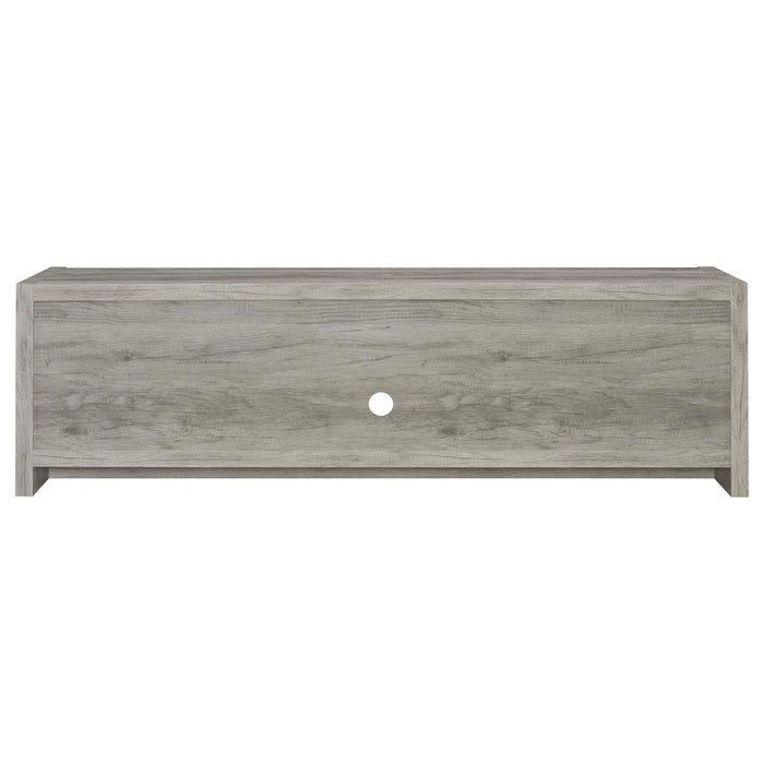 Burke 2-door Engineered Wood 71-inch TV Stand Grey Driftwood