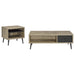 Welsh 2-piece Coffee and End Table Set Distressed Pine